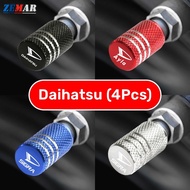 4Pcs Daihatsu Car Tire Valve Caps Laser Printed Car Logo Automotive Bicycle Metal Parts for Daihatsu