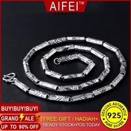 AIFEI JEWELRY Car 純銀項鏈 Man Accessories Original Korean Lelaki Men Flower Chain 925 Leher Silver Pera