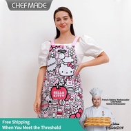 [CHEFMADE.os] HELLO KITTY Pure Cotton Apron Hang Neck Apron Kitchen Apron Cotton Waterproof Oilproof