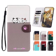 Cute Cartoon Flip Leather Case With Card Holder Suitable For Samsung S25 S24 S23 Ultra Phone A56 A55