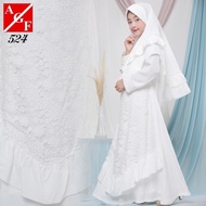 PREMIUM AGNES Gamis Putih Anak Perempuan Baju Muslim Lebaran Anak