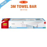 3M Command Bathroom Primer Towel Bar 17730 (Up to 4.5kg), 1/Pack, Water Resistant, Organizer