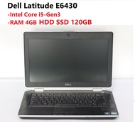 Dell Latitude E6430 -Intel Core i5 Gen3-3340M 2.50-2.70GHz -RAM 4GB -HDD SSD 120GB -เครื่องแบตไม่เก