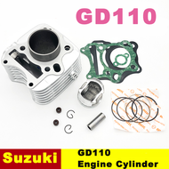 Suzuki Haojue GD110 Motorcycle Engine Cylinder block Cylinder Head Gasket piston ring Original motor