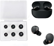 3 Pairs Memory Foam Ear Tips for Sony WF-1000XM5 / WF-1000XM4, Super Comfort &amp; Anti-Slip Replacement Ear Tip, No Silicone Eartips Pain, with Storage Box &amp; Fit in The Charging Case, Black | S M L