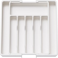 8 Grids Plastic Storage Drawer Organizer with Retractable Tray Cutlery and Life Tools Drawer Inserts