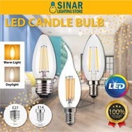 LED Filament Candle Bulb E14 & E27 4W & 5W Chandelier Light Bulb