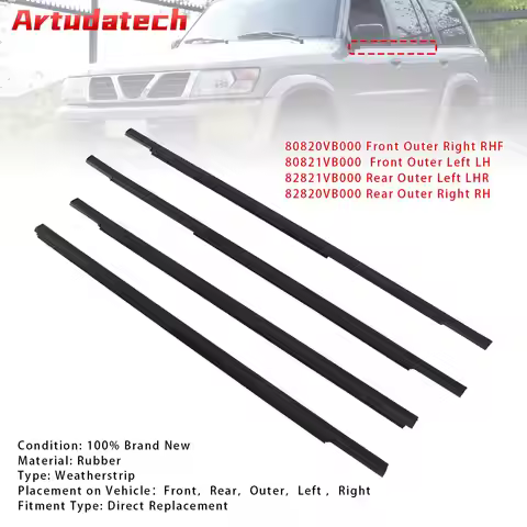 Artudatech 4PCS Door Window Weatherstrip Mould Kit For Patrol Y61 GU