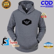 Bisa COD / Hoodie Armani_Blok Hitam / Jaket Hoodie Distro / Jaket