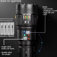 Senter Super Terang Leyoya Z2 60 Watt ± 4000 Lumens