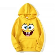 New Arrival S-Spongebobs Anime Printed Hoodies Cozy Tops Pullovers Sweatshirts