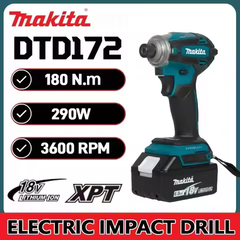 Makita DTD172 18V LXT Slim Brushless Impact Driver For Furniture Mounting And Mechanical Repair Work