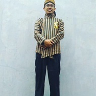 Setelan Baju Surjan / Lurik Dewasa Lengkap (Baju Surjan + Celana Panjang + Blangkon Solo) - Pakaian