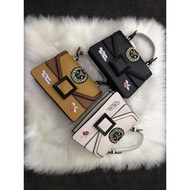 EYE THEME FASHION SADDLE CROSSBODY BAG