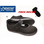 NEWSTAR Kasut Sekolah Hitam Perempuan/ NEWSTAR Female Black Shoes