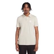 Timberland Men's Short Sleeve Refibra™ Logo Polo Shirt Island Fossil