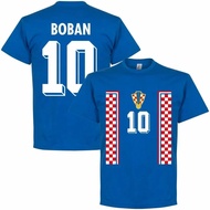 Pakaian Jalanan Fesyen Kapas Vintage Croatia 98 Retro Boban 10 Tee - Royal Lengan Pendek Lelaki dan 