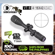 【Free 11mm mount】DISCOVERY VT-R 4-16X42AOAC Optics Riflescope Hunting Scope 25.4mm Tube Illuminated Tactical Hunting Scope Used for PCP