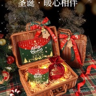 ST/💚Christmas Portable Rattan Gift Box with Hand Gift Bag Gift Box Empty Box Gift Christmas Eve Apple Small Gift KDK3