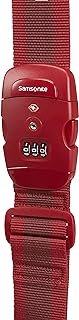 Samsonite Global Travel Accessories - Luggage Strap with Integrated 3 Digit, Red, 190 cm, With integrated 3-digit TSA combination lock