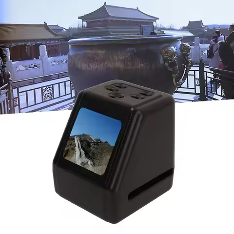 Film Scanner Image Edit Digital Film Scanner Compact Multiple Film Support 2in Screen for Black Whit