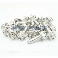 HENG BODY BOLTS | 20PCS FLOWER 5x15MM | GOLD WHITE GOLD TITANIUM | ORIGINAL THAILAND | FOR SUZUKI YA