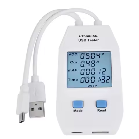 N66R-USB Tester, UNI-T LCD USB Tester Detector Voltmeter Ammeter Digital Power Capacity Tester Meter