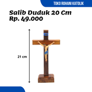 SALIB DUDUK KATOLIK KORPUS FIBER / SALIB MEJA KATOLIK / SALIB PATUNG YESUS / SALIB KATOLIK / SALIB A