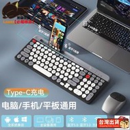 假嘟嘟🎏可充電無線藍芽鍵盤滑鼠套裝 靜音筆電臺式電腦 蘋果IPAD安卓通用鍵盤