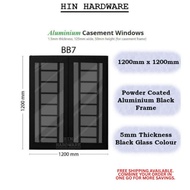 HIN [FREE SHIPPING] 2 In 1 Powder Coat Aluminium Casement Window Grill 1200mm(W) x 1200mm(H)