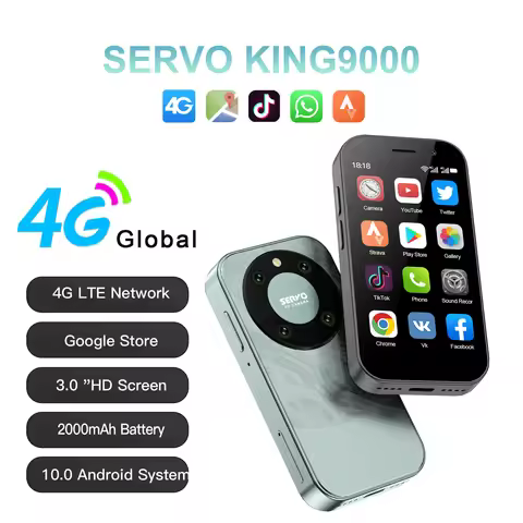 SERVO 2024 KING9000 4G Mini Smartphone 64GB ROM Android 10.0 2000mAh 3.0'' Screen Face Unlock Small 