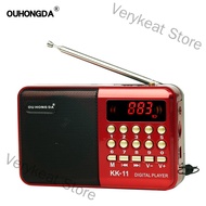 K11 FM Rechargeable Mini Portable Radio Handheld Digital FM USB TF MP3 Player Speaker