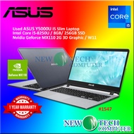 #1547 USED ASUS Y5000U SLIM LAPTOP INTEL CORE I5-8250U 8G 256SSD NVIDIA GEFORCE MX110 2GB GRAPHIC WI