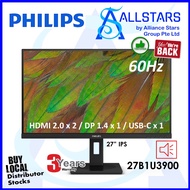 Philips 27B1U3900 27 Inch Monitor / 4K, 3840x2160, 60Hz, 4ms, Built-In Speaker (Warranty 3years on-s