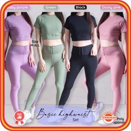 Cheap Sports Set Premium Material Trendy / Basic Highwaist Set / sports suit / gym set / gym clothes