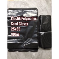 Polymailer plastic dhl courier bag/ Polymailer/ size 25x35 black glossy contents 100 sheets