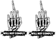 eDesign 2-Pack Will Not Comply 2nd Amendment Sticker Decal - 4 Inches - 2a Sticker for Car Truck SUV