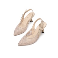 Giày cao gót phối ren 7cm Kosu K-25030 giày cao gót nữ sang trọng Nhật Bản