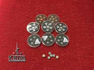 หัวคิวสนุกเกอร์ หัวคิว LP ฝากลมสีเงิน Cue Tip ของแท้100%