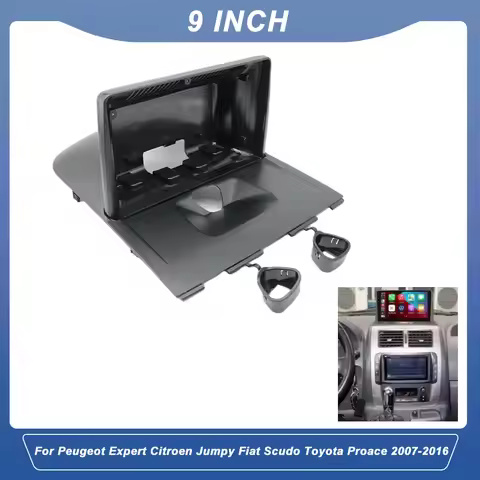 9Inch Car Frame Fascia Adapter Canbus Box Android Radio Panel Kit for Peugeot Expert Citroen Jumpy F