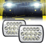 5x7 Inch LED Headlights  High/Low Beam Square Headlamp for Jeep Cherokee Off-road Truck Replace H605