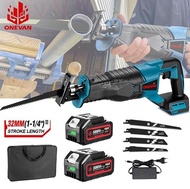 ONEVAN® 18V Reciprocating Saw Saber Saw,Electric Saw Fit for Makita 18v Battery,with Saw Blades for