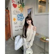 Butter|Soft Mist Daily Design Polka Dot Fake Two-Piece Top (2 colors.)