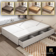 M·O Bed Frame Bedstead Solid Wooden Frame Storage Super Single Tatami Mat Drawer Queen Bed/king Bed