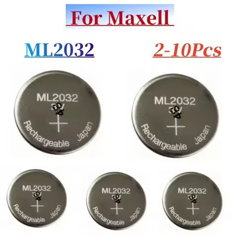 2-10PCS ML2032 Battery ml2032 ML 2032 Rechargeable Battery CR2032 CR 2032 DL2032 ECR2032