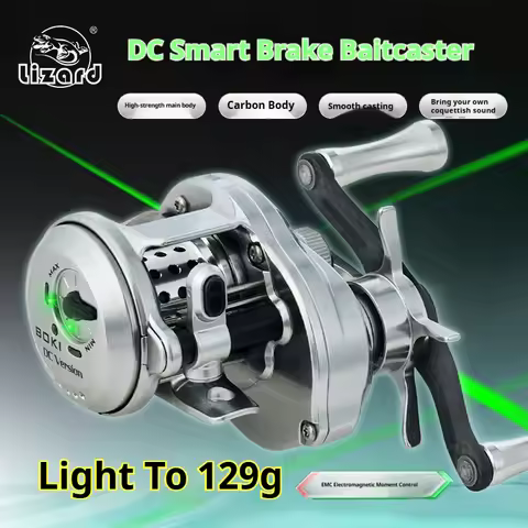 Lizard Fishing BOKI DC Round Baitcaster Electronic Brake Micro Casting Reel Anti-Rust Stream Baitcas
