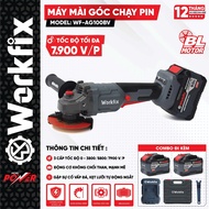 Workfix WF-AG100BV Squeeze Switch Battery Grinder for Iron Cutting, Metal Grinding, Wood Cutting, 10