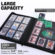 Toploader Card Album All zipper closure design Binder Holder 4x3 Card Binder for Pokémon Yugioh MTG