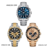 Citizen 星辰 Quartz Chronographs （ Blue Dial ）AN8230-59M ｜ （Black Dial）AN8234-58E｜ （Golden Sub Dials）A