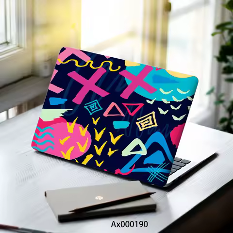 2 Pcs Cute Graffiti Symbols Laptop Stickers - Waterproof Aesthetic Decor Decals for MacBook Tablet P